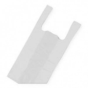 Elkay Plastics Snap-Eze HDPE Plain White T-shirt Bag - BAG, WHITE, T-SHIRT, 0.5MIL, 12X7X22 - CT1923WD