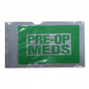 Elkay Plastics Pre-Op Reclosable Meds Bag - BAG, GRN, PRE-OP, RECLOSABLE, 2MIL, 4X6 - F20406PM