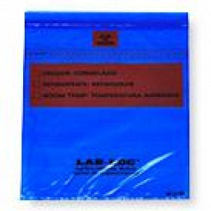 Elkay Plastics Lab Loc Biohazard Specimen Bags - Lab Loc Resealable Specimen Bag with Removable Biohazard Symbol, 3-Wall Construction, 6" x 9", Blue - LABZ69BL