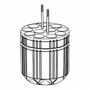 Eppendorf North America Eppendorf Centrifuge Rotor Adapters - Eppendorf Adapter for S-4x400 Bucket, for 11 x 7.5 mL - 12 mL Round-Bottom Tubes - 5910704003