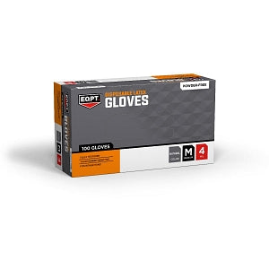 Medline EQPT Powdered Disposable Latex Gloves - EQPT Powdered Latex Industrial Gloves, 100 Count, Size M - EQPT4122P