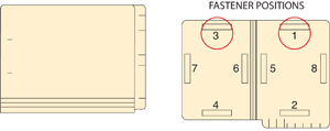 Barkley Match End Tab Folder 2-Ply End Tab Fastener Position #1 & #3 250/Case