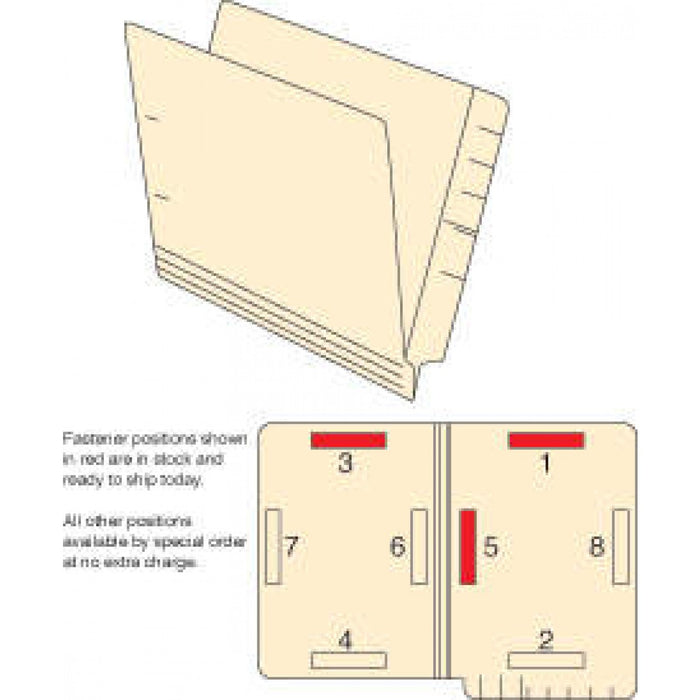 Barkley Match End Tab Folder 2-Ply End Tab Fastener Position #1 & #3 50/Box