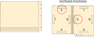 Barkley Match End Tab Folder 2-Ply End Tab Fastener Position #3 & #5 250/Case