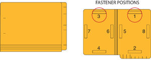Barkley Match End Tab Folder 2-Ply End Tab Fastener Position &#35;1 & #3 50/Box