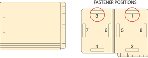 Barkley Match End Tab Folder 2-Ply End Tab Fastener Position &#35;1 & #3 250/Case
