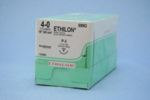 Ethicon Precision Point Nonabsorbable Nylon Surgical Monofilament Suture - Precision Point Nonabsorbable Nylon Surgical Monofilament Suture, Pliabilized, Black, 4/0, 18", P-3 Needle - 699G