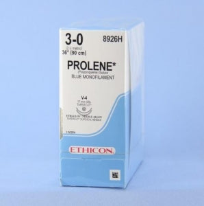 Ethicon Tapercut Prolene Non-Absorbable Sutures - SUTURE, PROLENE, MONO, BLUE, 3/0, 36", V-4 - 8926H