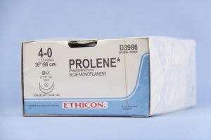 Ethicon D-Special Sutures - D-Special Prolene Suture, Blue Monofilament, Size 4-0, 36", with SH-1 Needle, No Returns - D3986