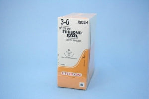 Ethicon Ethibond-Excel Sutures - Ethibond Excel Suture, Green, Size 3-0, 30", Double Arm, BB Needle - D7630