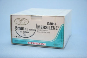 Ethicon Mersilene Sutures - Mersilene Suture, White, Size 5 mm, 24", Single Arm, BP Needle - D8014