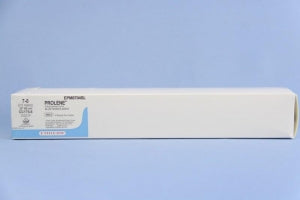 Ethicon Prolene Sutures - Prolene Monofilament Suture, Blue, Size 7-0, 4" x 24", Double Arm, CC175-8 Needle - EPM8704SL