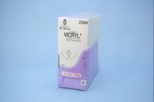 Ethicon Taper Point Vicryl Synthetic Absorbable Sutures - Violet Coated Vicryl 0 CT 36" Suture - J358H
