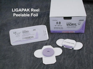 Ethicon Coated Vicryl Absorbable Sutures - Coated VICRYL Absorbable Suture, Ties, Violet, Size 2/0, 54" (135 cm) - J615H
