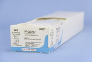 Ethicon Tapercut Prolene Non-Absorbable Sutures - SUTURE, PROLENE, MONO, BLUE, 6/0, 4-30", CC-1 - M8707
