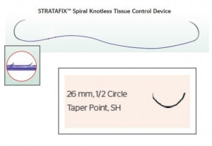 Ethicon Stratafix Spiral Monocryl Plus Synthetic Sutures - Stratafix Monocryl Synthetic Absorbable Suture, Undyed, SH, Size 2-0, 12" L - SXMP1B410