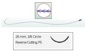 Ethicon Stratafix PDS Wound Closure System - Stratafix Spiral PDS Suture, Violet, Size 3-0, 45 cm, PS Needle - SXPP1B108