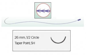 Ethicon Stratafix PDS Wound Closure System - Stratafix Spiral PDS Suture, Violet, Size 4-0, 70 cm, SH Needle - SXPP1B426