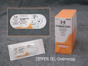 Ethicon Reverse Cutting Ethibond Excel Sutures - Ethibond-Excel Suture, Green, FS-1, Size 3/0, 18" - X663H