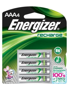 Energizer Battery Rechargeable NIMH - Energizer 1.2V AAA Rechargeable NiMH Batteries 4/Pack - NH12BP-4
