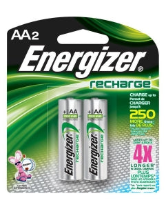 Energizer Battery Rechargeable NIMH - Energizer 1.2v AA Rechargeable NiMH Batteries - NH15BP-2