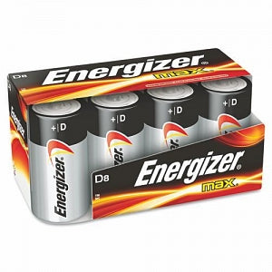 Eveready Battery Energizer Max PowerSeal Alkaline Batteries - Energizer Max Alkaline Batteries, D - E95FP-8