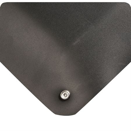 Electrically Conductive Anti-Fatigue Mat Diamond Plate Black 2' x 3'