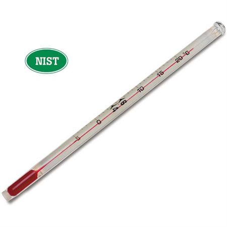 Blood Bank Thermometer Uncoated - -5° to 20°C - 6"L