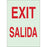 Exit Salida Bilingual Sign Sign, Exit, Salida, 10"x7