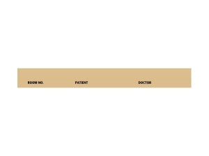 First Healthcare Products Printed Spine ID Labels - Printed Spine ID Label, 5-7/16" x 1/2", Tan - 5063-15