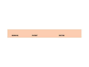 First Healthcare Products Printed Spine ID Labels - Printed Spine ID Label, 5-7/16" x 1/2", Salmon - 5063-19