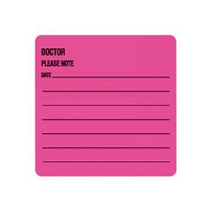First Healthcare Products Med-Alert Labels - Medicare Label, Dr. Please Note, 2.5" x 2.5" - 50799