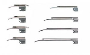 Flexicare Fiber Optic Miller Blades - Oxy Miller Reusable Fiber Optic Laryngoscope Blade, Size 2 - 040-852U