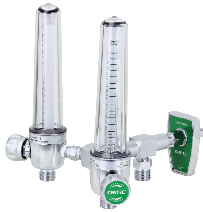 Brass Dual Oxygen Flowmeters