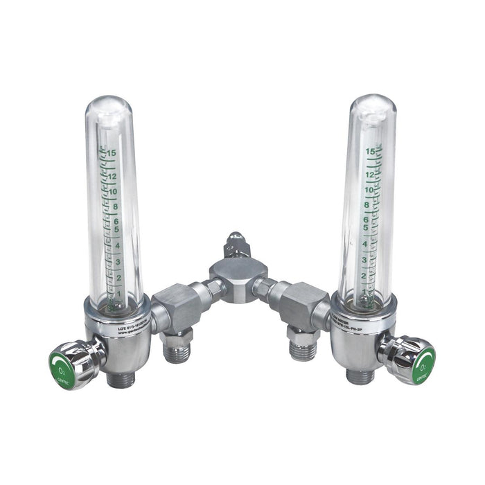 Brass Dual Oxygen Flowmeters