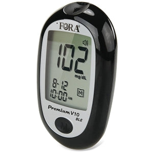 Fora Care Inc. ForaCare V10 Blood Glucose Meters and Accessories - FORA Premium V10 Blood Glucose Monitoring System, Blue - 800-4124200-001