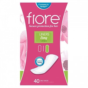 Ontex Group Fiore Long Panty Liners - Panty Liners, 7", 40/Box - 301711