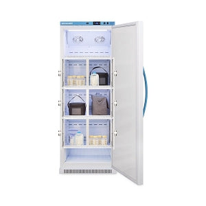 Summit MomCube Performance Breast Milk Refrigerators - MomCube Breast Milk Refrigerator, Solid Door, 6 Locking Compartments, 12 cu. ft. - ARS12MLMCLK