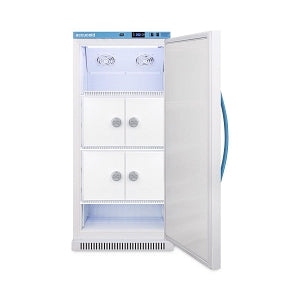 Summit MomCube Performance Breast Milk Refrigerators - MomCube Breast Milk Refrigerator, Solid Door, 4 Locking Compartments, 8 cu. ft. - ARS8MLMCLK