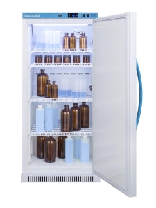 Accucold Upright One-Door Lab Refrigerators - Accucold Upright Medical-Laboratory Refrigerator with Solid Door, 8 cu. ft. - ARS8ML