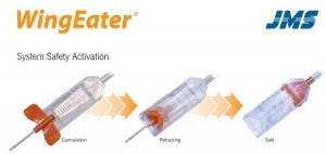 Fresenius USA JMS WingEater Fistula Needles - JMS WingEater Fistula Safety Needle, 16G x 1" - 820-6013-33