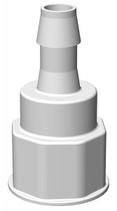 Foxx Life Sciences Spigots and VersaBarbs - SPIGOT FTTNG, VBARB, 1-1/8 THREAD W/1/2"HB - 225-4004-RLS
