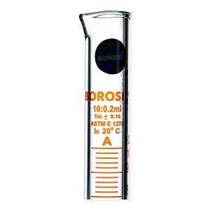 Foxx Life Sciences Borosil Graduated Measuring Cylinders - Borosil Graduated Measuring Cylinder with Hexagonal Base, USP Class A, 10 mL, 5/Case - 3026006A