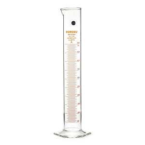 Foxx Life Sciences Borosil Graduated Measuring Cylinders - Borosil Graduated Measuring Cylinder with Hexagonal Base, USP Class A, 500 mL, 4/Case - 3026024A