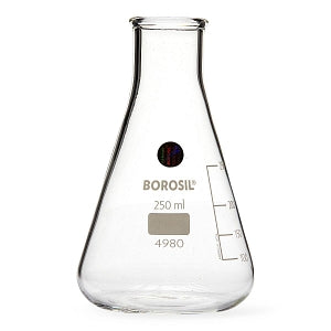 Foxx Life Sciences Borosil Narrow Mouth Erlenmeyer Flasks - Borosil Narrow Mouth Graduated Conical Erlenmeyer Flask, 250 mL - 4980021