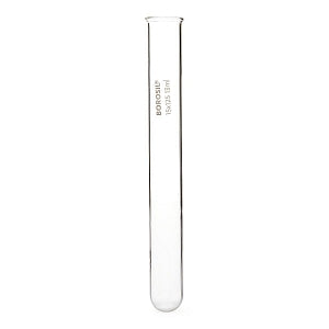 Foxx Life Sciences Borosil Round Bottom Test Tubes with Rims - Borosil Round Bottom Clear Borosilicate Test Tube with Rim, 15 mm O. D. x 125 mm L, 13 mL Volume, 800/Case - 9800U04