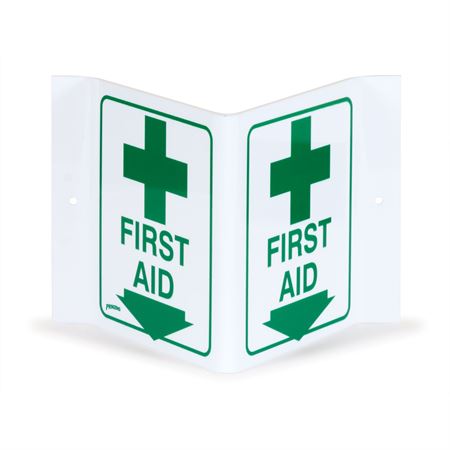 V-Shape Sign First Aid