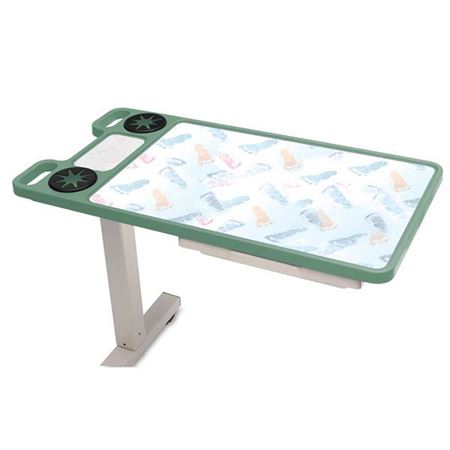 Over Bed Table Footprints with Green Edging — Grayline Medical