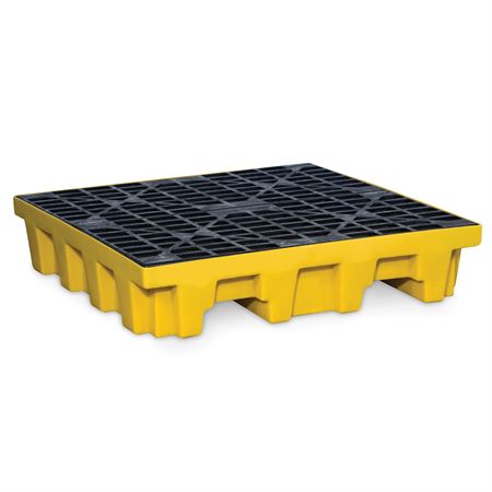EcoPolyBlend Spill Control Pallet 49"W x 49"D x 10.25"H - Yellow
