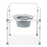 Medline 3-in-1 Folding Commodes - 3-in-1 Folding Steel Commode, 350 lb. Weight Capacity, Elongated - G1-202ELX4